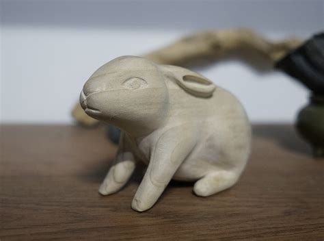 兔子木雕 东方属木